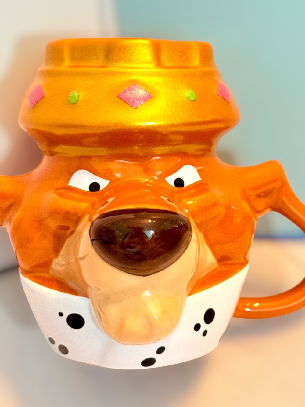 Disney Parks Prince John Sculpted Mug Robin Hood Stoneware  12 oz